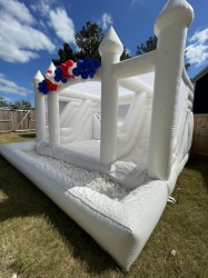 21x16 White Luxe Double Slide Combo Bounce House